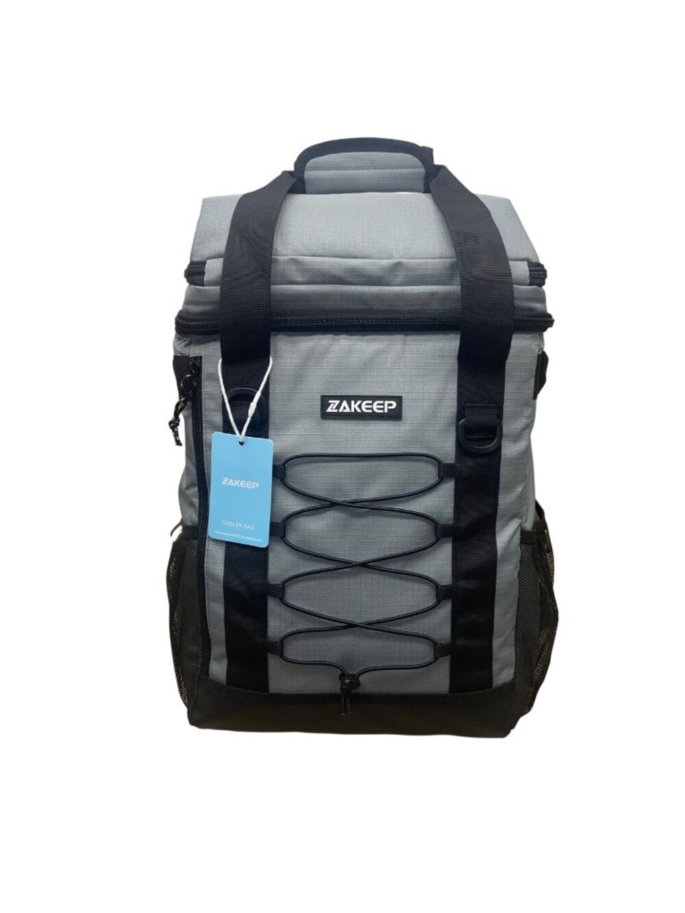 ZAKEEP Unisex Gray Polyester & EVA Insulated Cooler Backpack 24L Capacity